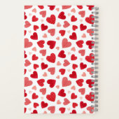 Carnet Motif Patchwork Cœurs Rouges Aquarelle (Verso)