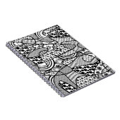 Carnet Motif Patchwork Noir & Blanc 02 (Côté Droit)
