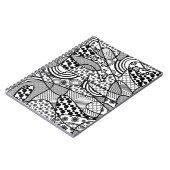 Carnet Motif Patchwork Noir & Blanc 02 (Côté gauche)