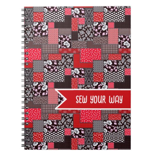 Carnet Motif Patchwork Vintage (Devant)