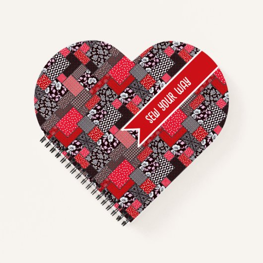 Carnet Motif Patchwork Vintage (Devant)
