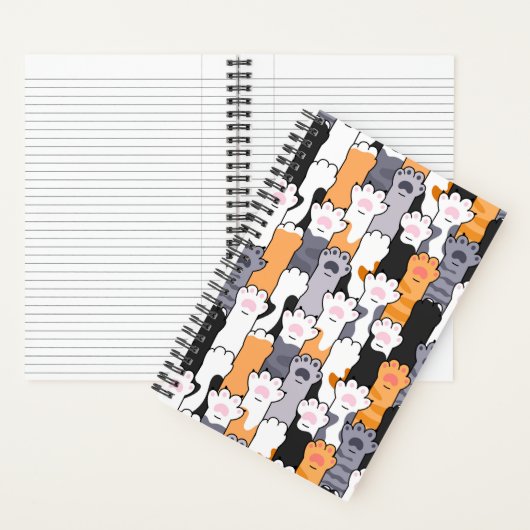 Carnet Motif Pattes de Chat (À l'intérieur)