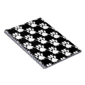 Carnet Motif Paw Chien Blanc Avec Paint Splatter (Côté Droit)