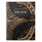 Carnet Motif perlé complexe - votre nom (Devant)