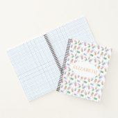 Carnet Motif personnalisé de Bubble Tea Photo Nom mignon (Intérieur)