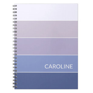 Carnet Motif personnalisé ombré dégradé bloc rayures