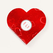 Carnet Motif personnalisé Red Hearts (Devant)