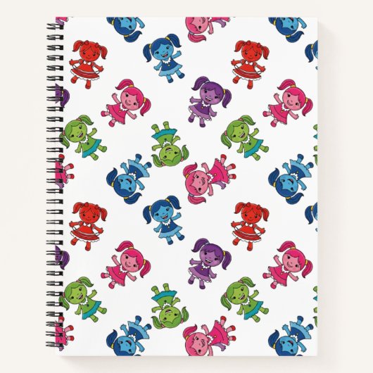 Carnet Motif Petite Fille Mignonne (Devant)