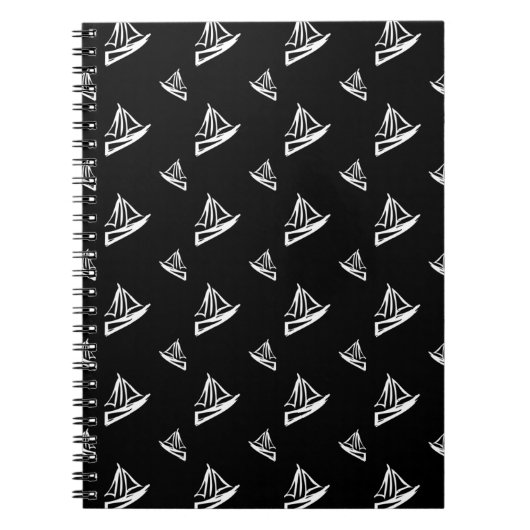 Carnet Motif peu précis de voilier (Devant)