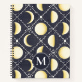 Carnet Motif Phases de lune céleste (Devant)