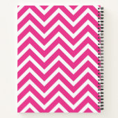Carnet Motif Pink Zigzag Chevron (Dos)