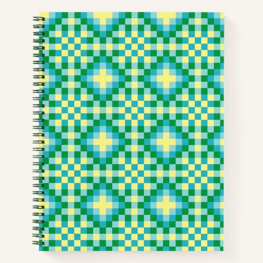 Carnet Motif Pixel clair (Devant)