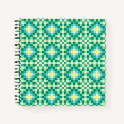Carnet Motif Pixel clair (Devant)