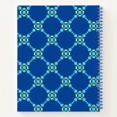 Carnet Motif Pixelé bleu et jaune (Dos)