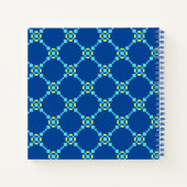 Carnet Motif Pixelé bleu et jaune (Dos)