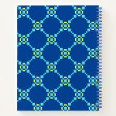 Carnet Motif pixelisé bleu et jaune (Dos)