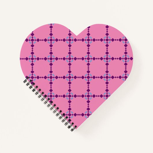Carnet Motif Pixelisé Violet (Devant)