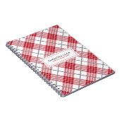Carnet Motif plaid blanc rouge et gris (Côté Droit)