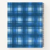 Carnet Motif Plaid bleu et blanc moderne Denim (Dos)