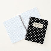 Carnet Motif Pois Blanc Noir et blanc (Intérieur)