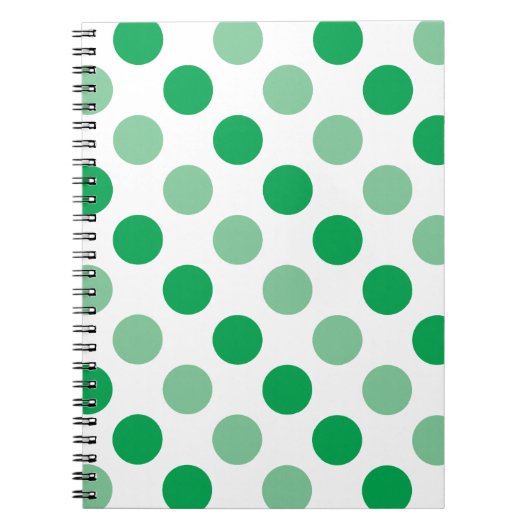 Carnet Motif pois vert (Devant)