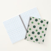 Carnet Motif Pois vert de la forêt, vert pointu (Intérieur)