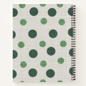 Carnet Motif Pois vert de la forêt, vert pointu (Dos)