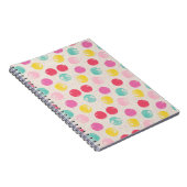 Carnet Motif Polka couleur mignon (Côté Droit)
