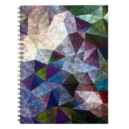 Carnet Motif polygonal en marbre (Devant)