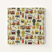 Carnet Motif pompier, Camion-feu, Secourt, Flam (Dos)