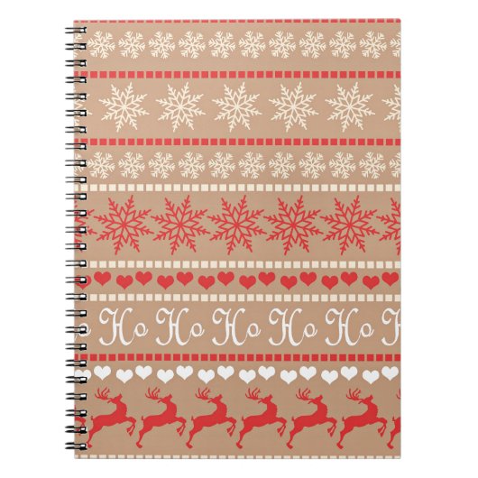 Carnet Motif populaire de Noël (Devant)