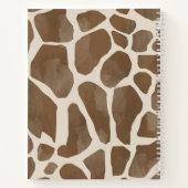 Carnet Motif Poster de animal de Giraffe d'aquarelle (Dos)