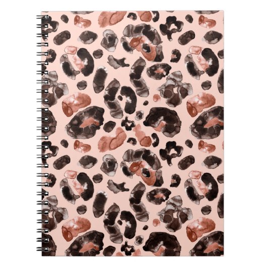 Carnet Motif poster de animal léopard d'eau (Devant)