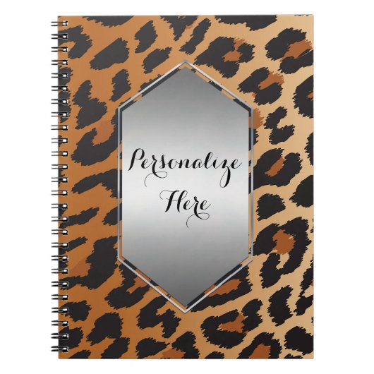 Carnet Motif Poster de animal sauvage de Leopard Cheetah (Devant)