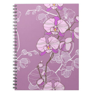 Carnet Motif pourpre d'orchidée