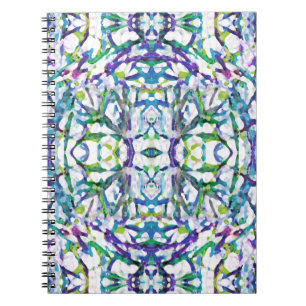 Carnet Motif psychédélique bleu