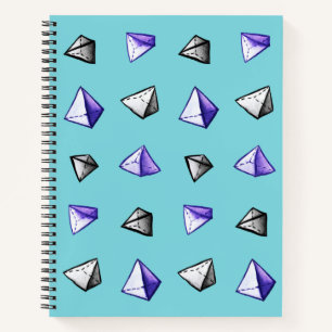 Carnet Motif Pyramide Geek géométrique Math Lover