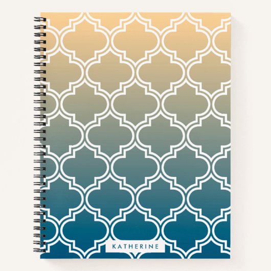 Carnet Motif Quatrefoil (Devant)