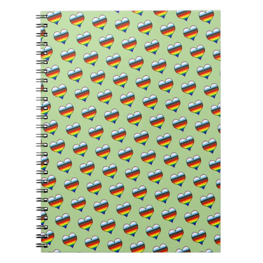 Carnet Motif Rainbow Heart (Devant)