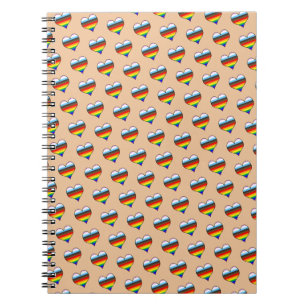 Carnet Motif Rainbow Heart
