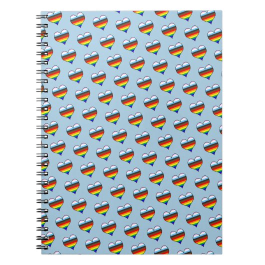 Carnet Motif Rainbow Heart (Devant)