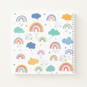 Carnet Motif Rainbow moderne Gratitude personnalisée (Dos)