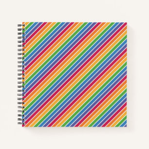 Carnet Motif Rainbow Stripes
