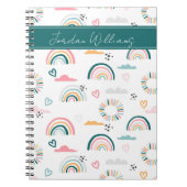Carnet Motif Rainbows & Hearts (Devant)