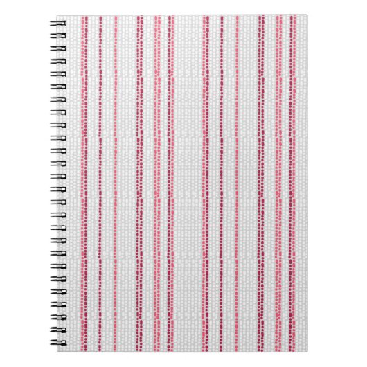 Carnet Motif rayé à points. (Devant)
