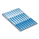 Carnet Motif rayé bleu blanc (Côté Droit)