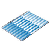 Carnet Motif rayé bleu blanc (Côté gauche)
