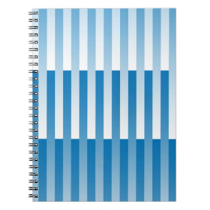 Carnet Motif rayé bleu blanc