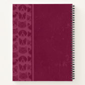 Carnet Motif rayé Chats & Chiens – Distressed Marron (Dos)