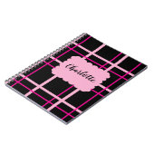 Carnet Motif rayé cool (Côté gauche)